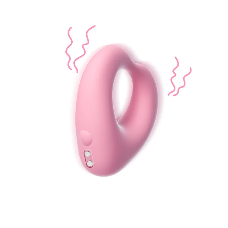 WINGPOW SW0406 Pink Heart-Shaped Vibrating Couples Ring