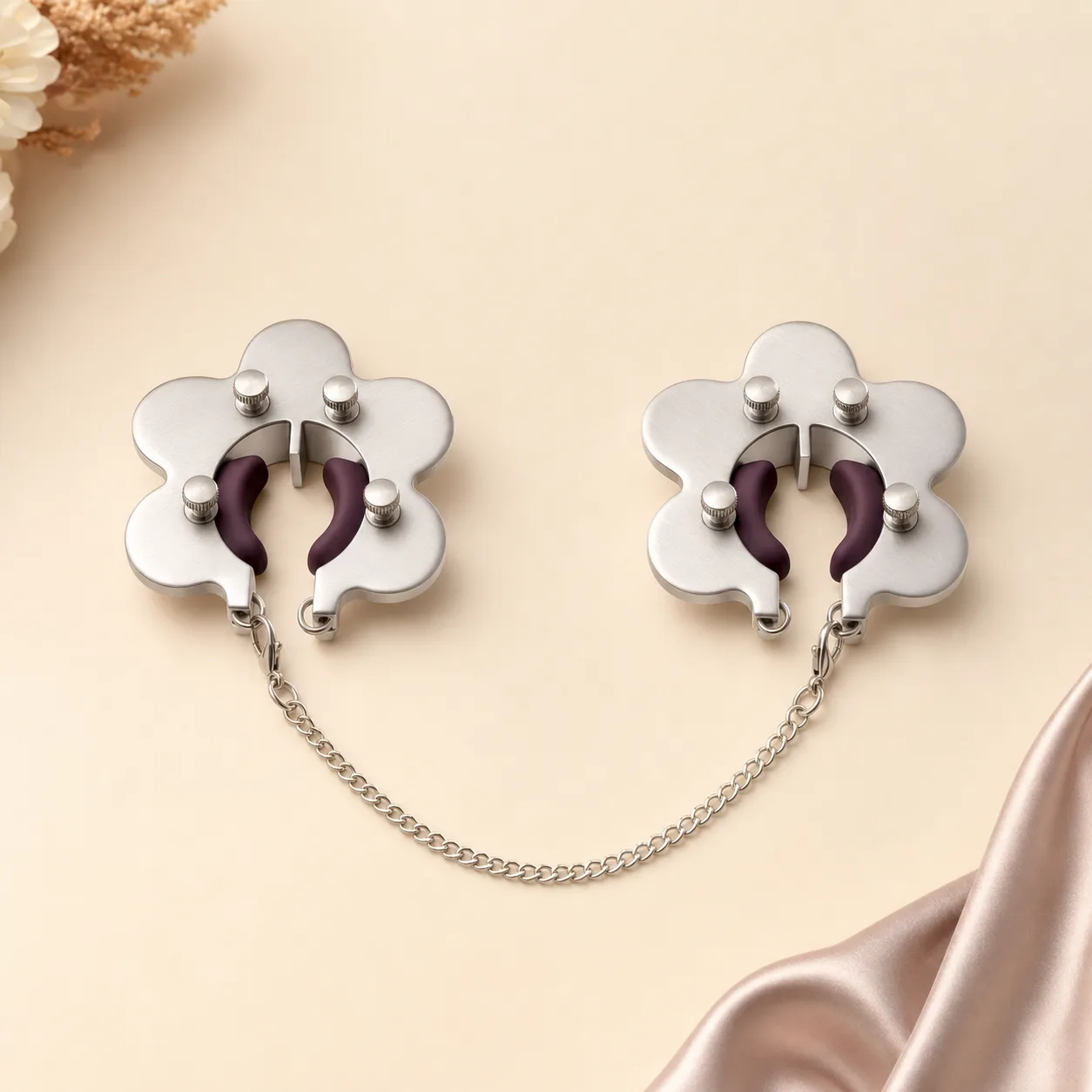 Adjustable Flower Sensory Clamps with Removable Chain