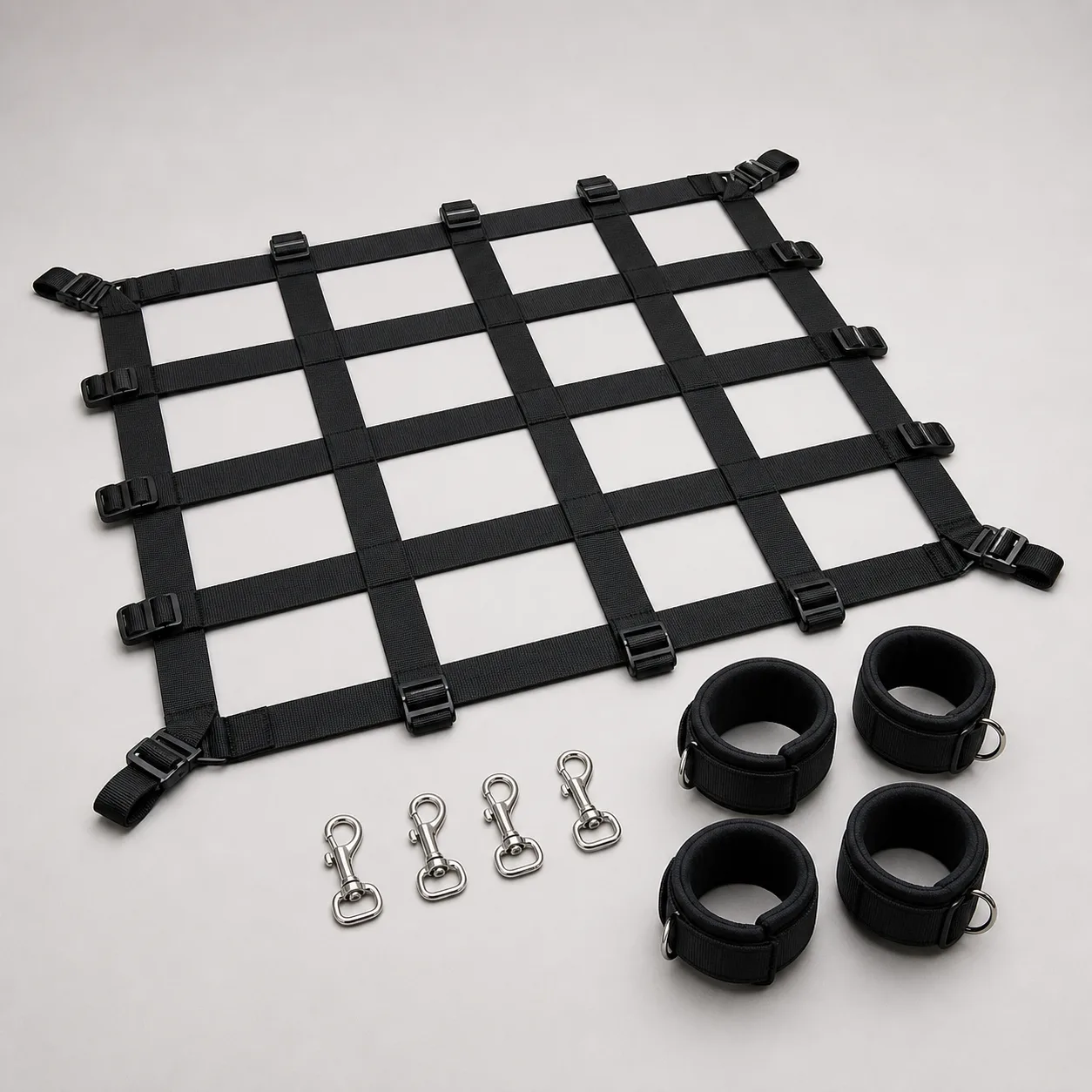 Adjustable Matrix-Web Bed Restraint System