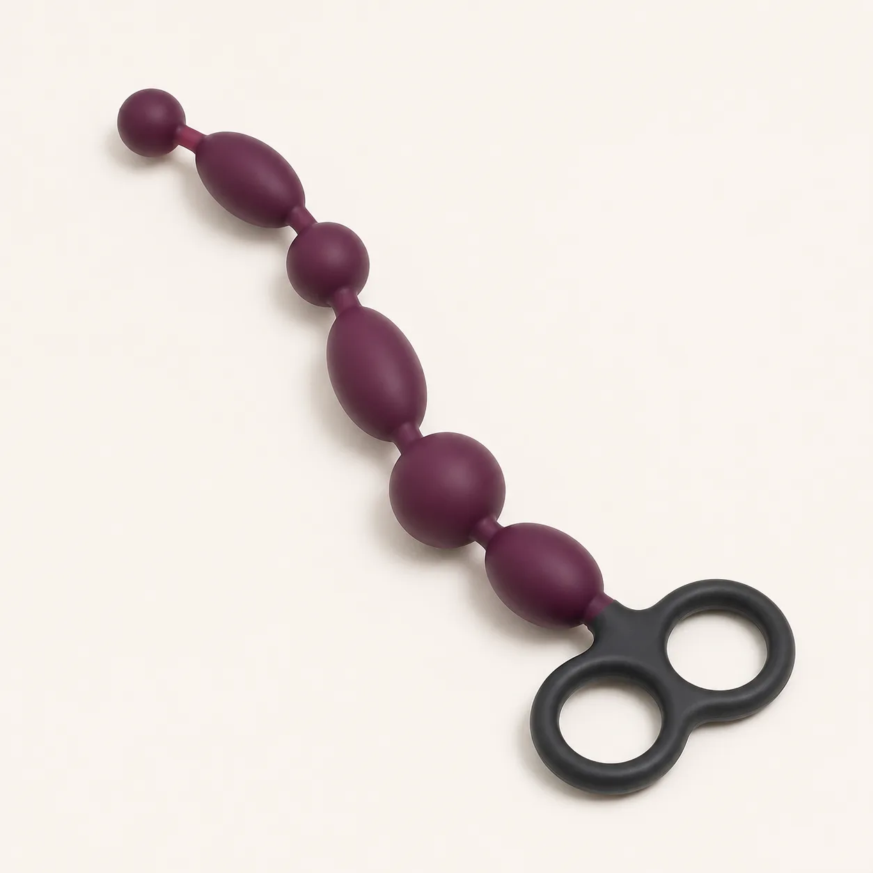 Alternating-Profile Anal Bead Strand with Twin-Loop Base