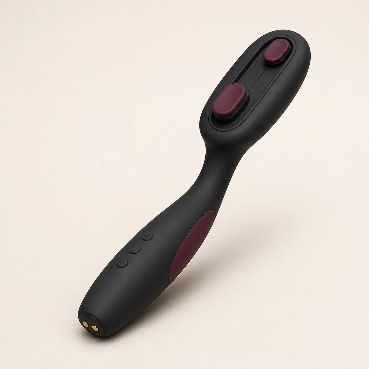 Alternating Twin-Pad Curved Vibrator with Guarded Linear Tracks