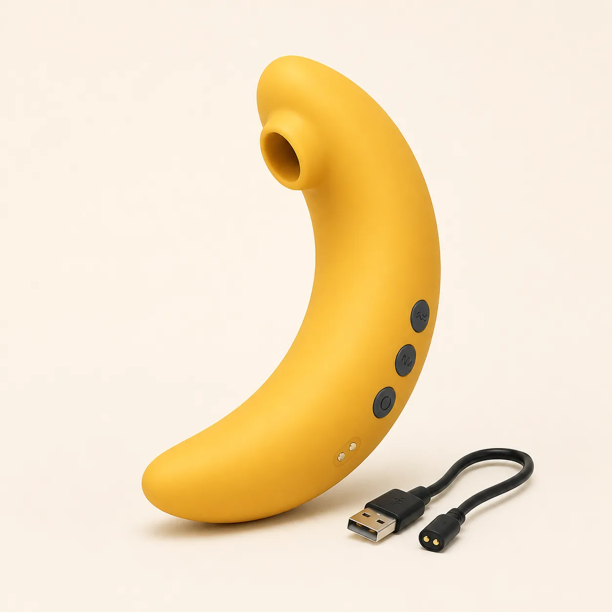 Banana-Arc Suction and Vibration Stimulator