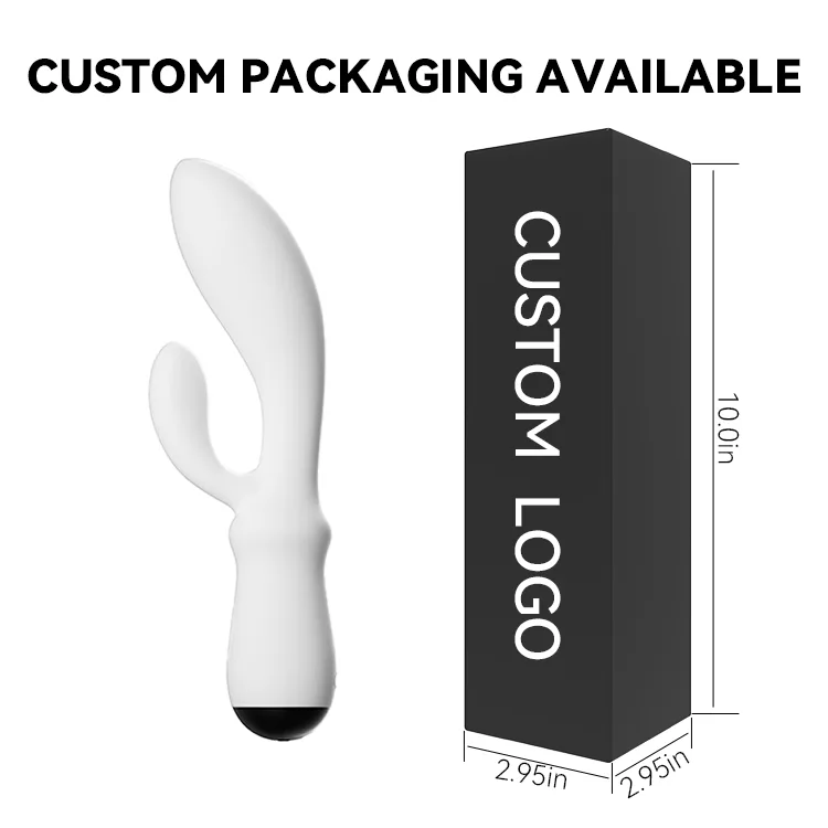 BD03-03 White Bendable Dual-Arm Rabbit Vibrator - Image 2