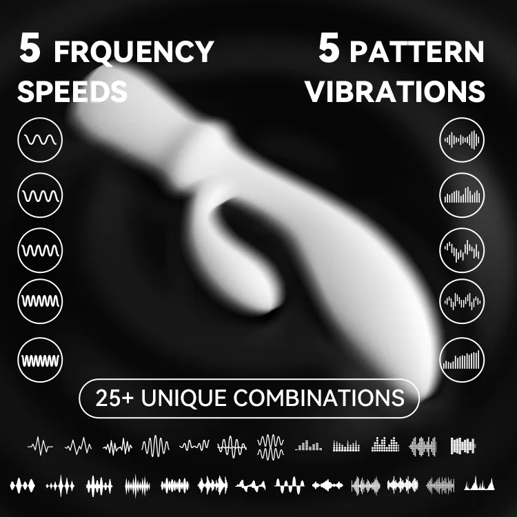 BD03-03 White Bendable Dual-Arm Rabbit Vibrator - Image 5