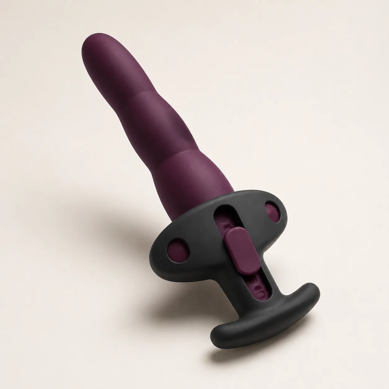 Captive Sliding-Guard Curved Anal Wand with Four Depth Detents