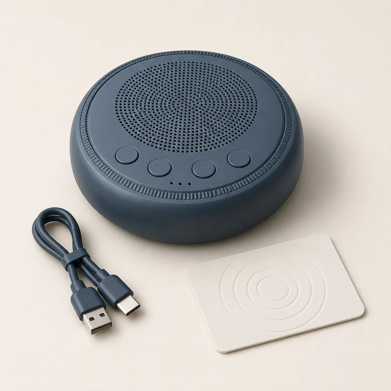 Compact Privacy Sound Machine with Timer Controls