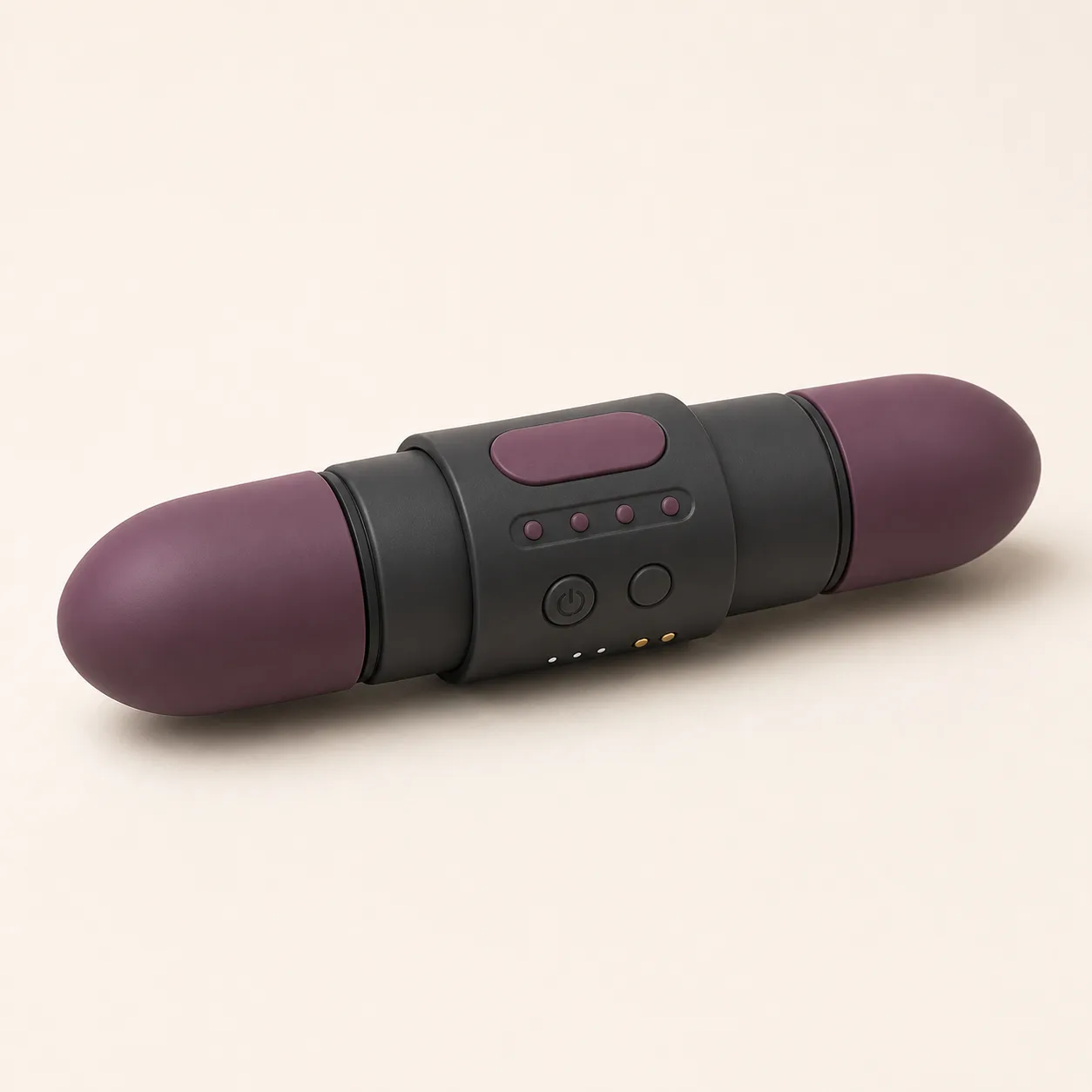 Counter-Pulse Twin-End Bullet Vibrator with Sliding Grip Collar