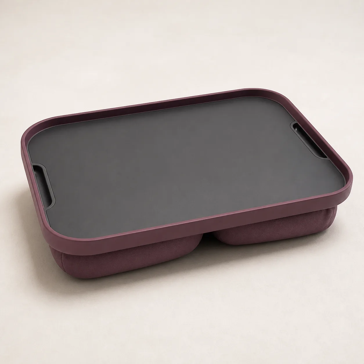 Cushioned Care-Preparation Lap Tray with Raised Edge