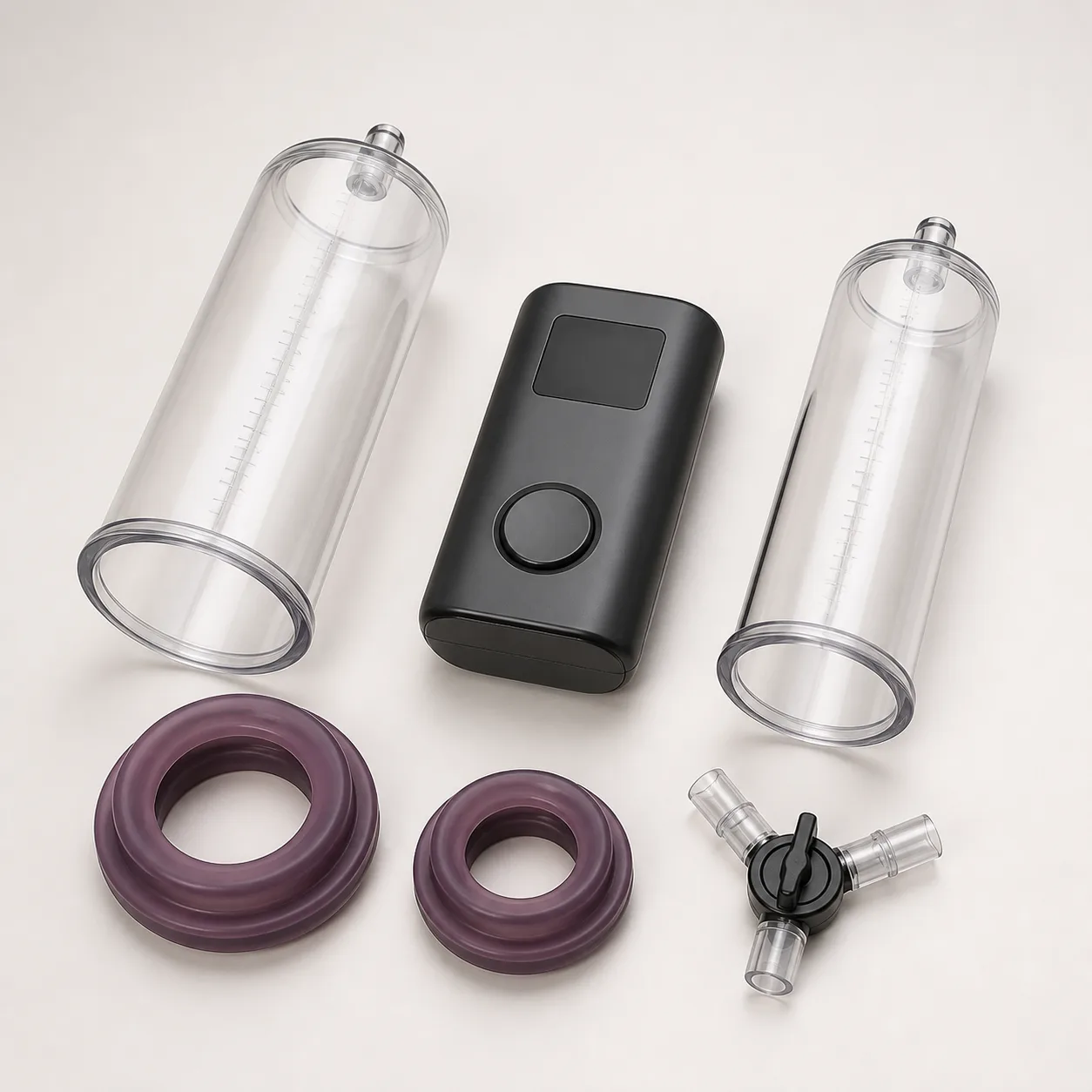 Dual-Chamber Selector-Manifold Rechargeable Vacuum Pump Kit