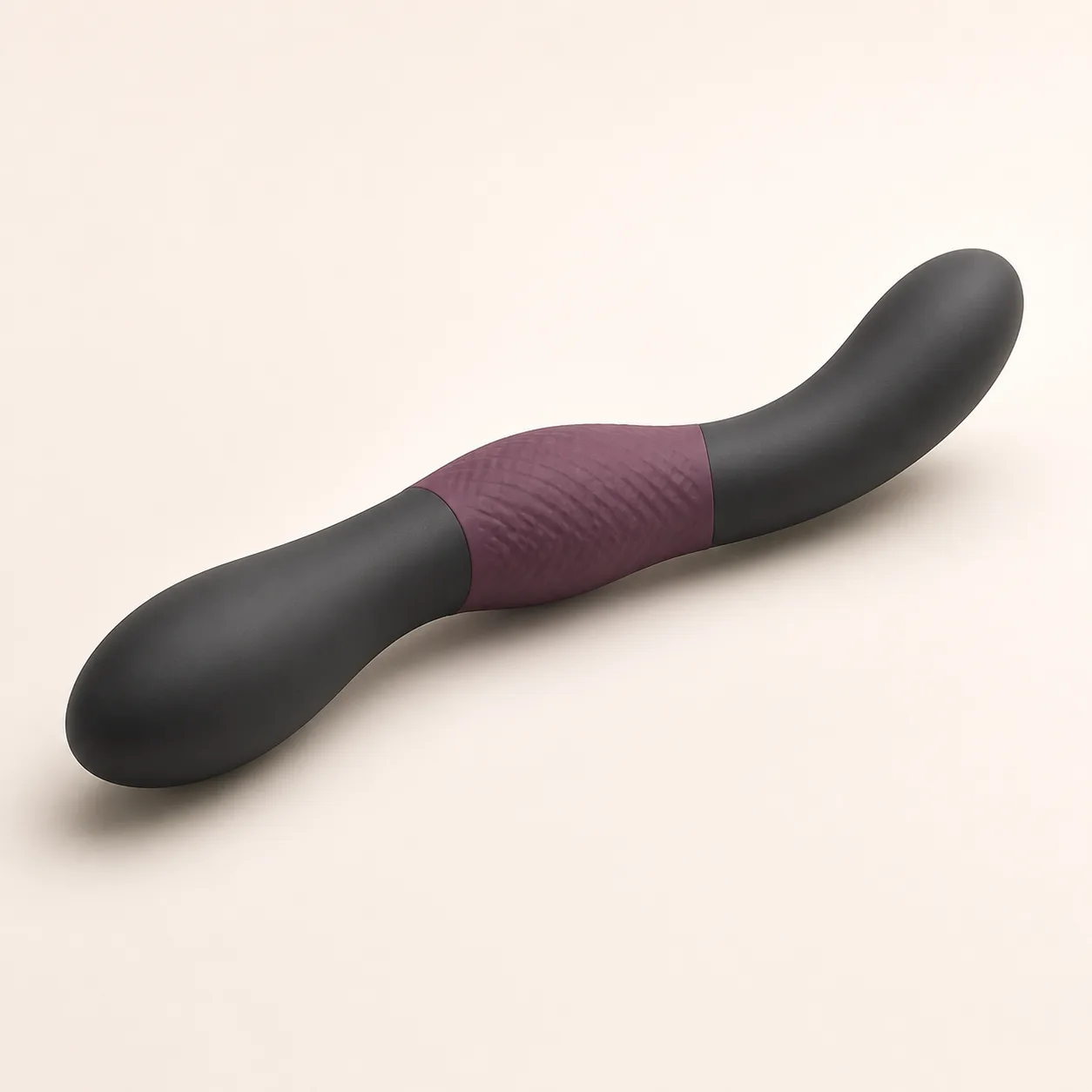 Dual-Profile Flexible Double-Ended Dildo with Central Grip Saddle