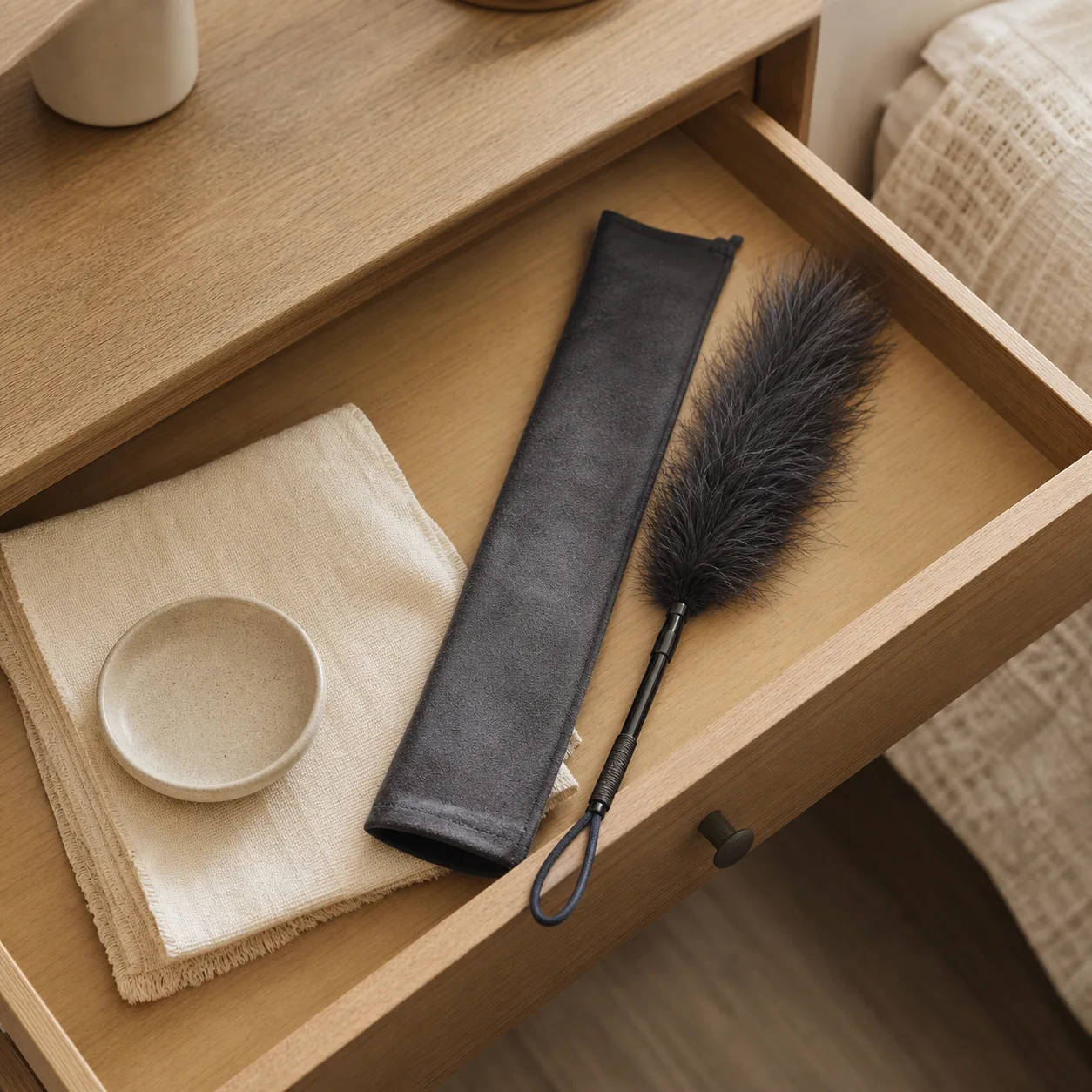 Soft Feather Sensory Tickler - Lightweight Couples Touch Wand - Image 3
