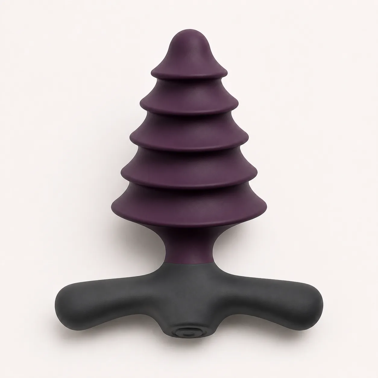 Five-Fin Tapered Anal Plug with Narrow Neck and Wide T Safety Base