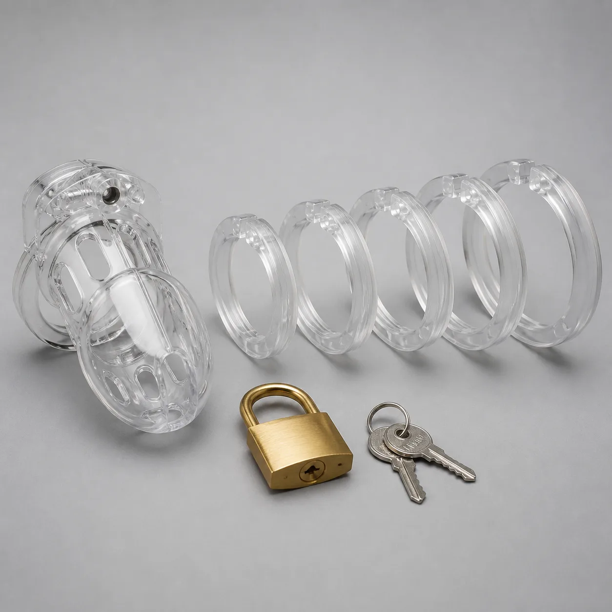 Five-Ring Transparent Lightweight Chastity Kit
