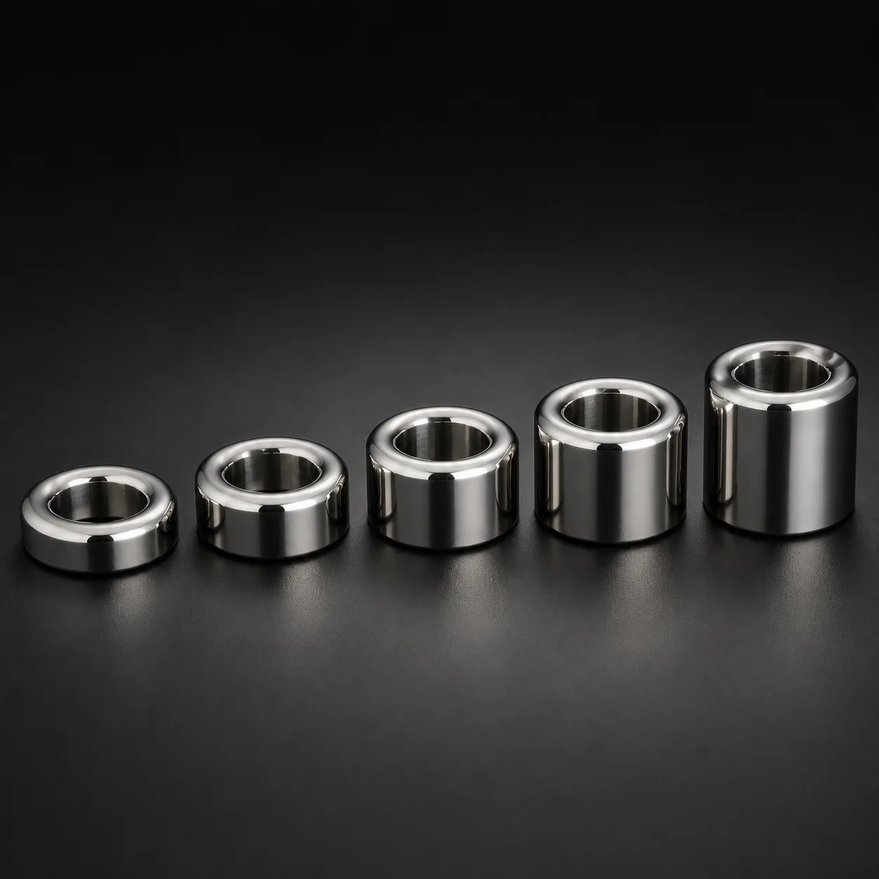 Five-Size Stainless Steel Ball Stretcher Ring Series