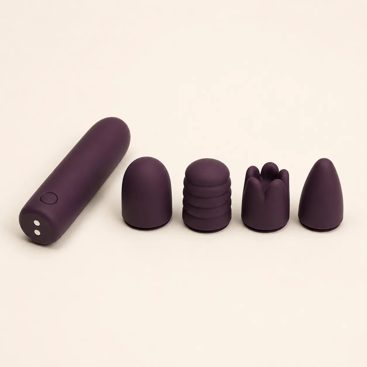 Four-Cap Interchangeable Texture Bullet Vibrator Kit