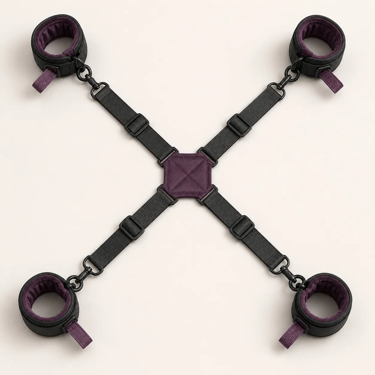 Four-Cuff Under-Mattress X-Web Restraint with Independent Pull-Tab Releases
