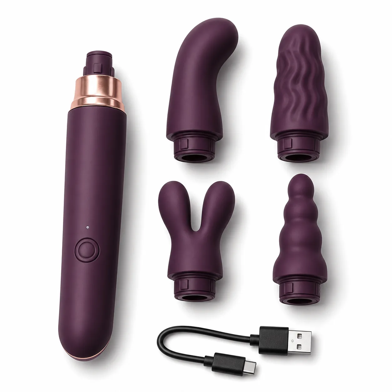Four-Head Detachable Rotating Vibrator Kit