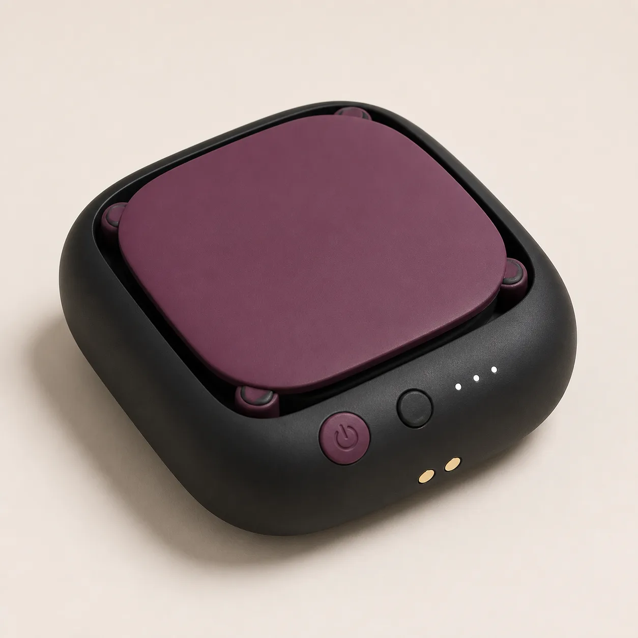 Four-Point Floating-Plate Palm Vibrator with Corner Dampers