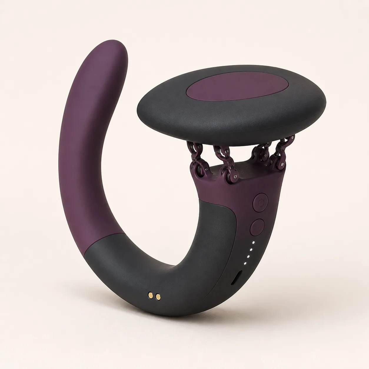 Four-Strut Floating Saddle Couples Vibrator with Slim Counterarm