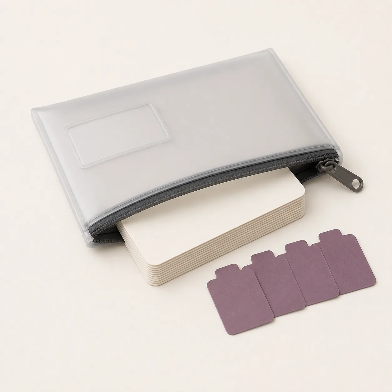 Frosted A6 Care-Log Pouch with Index Card Set