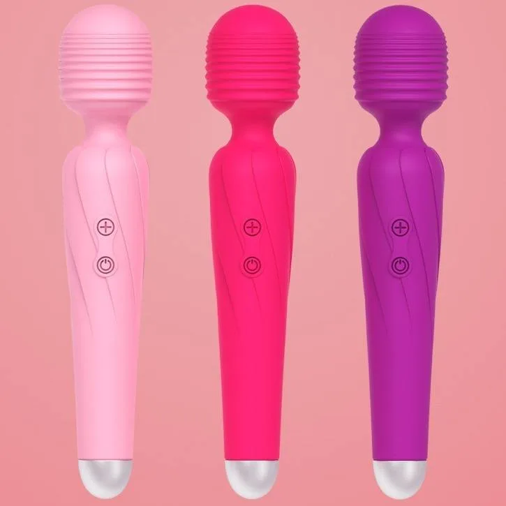 SS0220 Ribbed-Head 10-Mode Rechargeable Wand