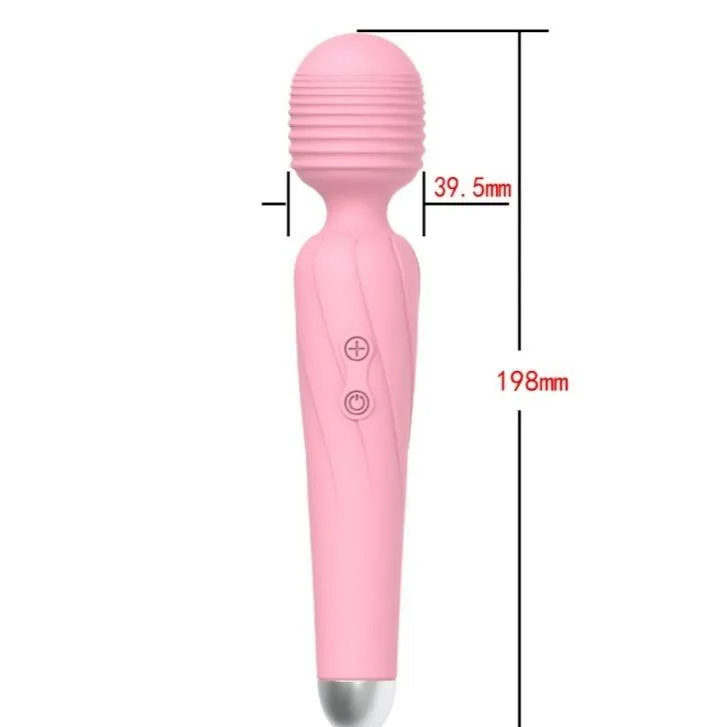 SS0220 Ribbed-Head 10-Mode Rechargeable Wand - Image 3