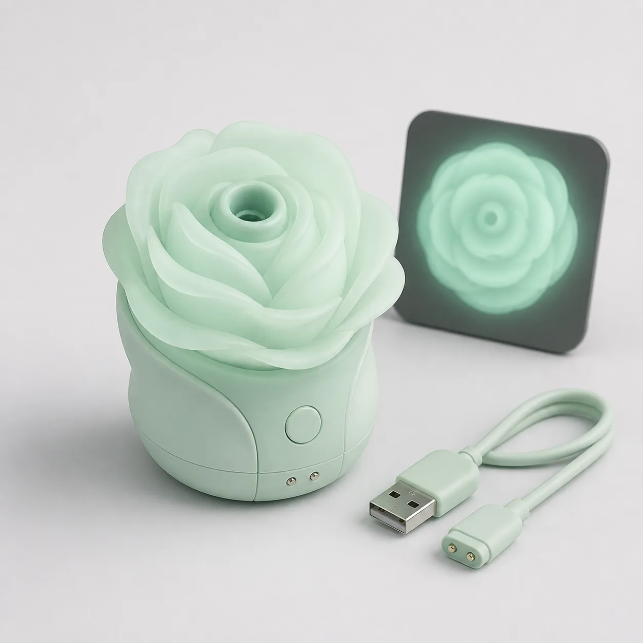 Glow-in-the-Dark Rose Air-Pulse Stimulator