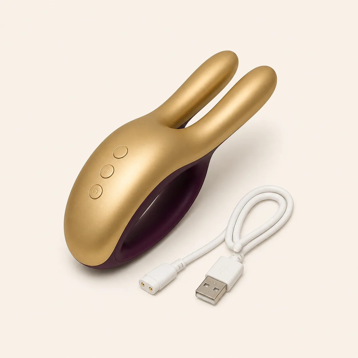 Gold Two-Finger Grip Vibrator