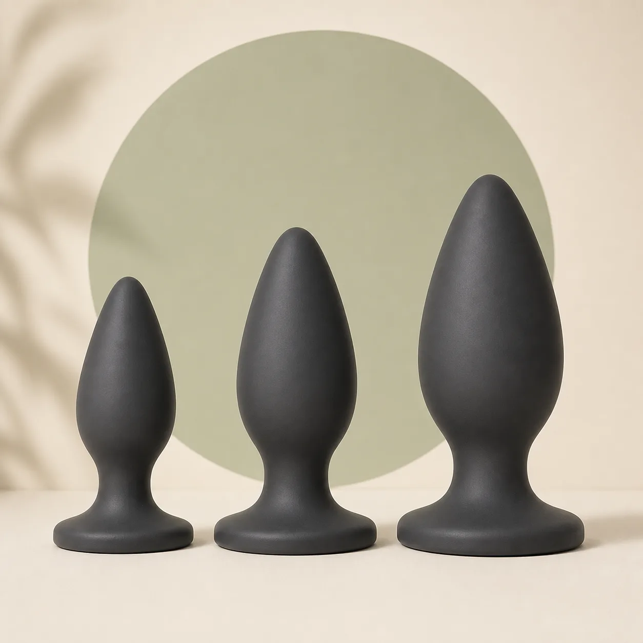 Three-Piece Graduated Anal Training Set - Wide-Base Beginner Progression