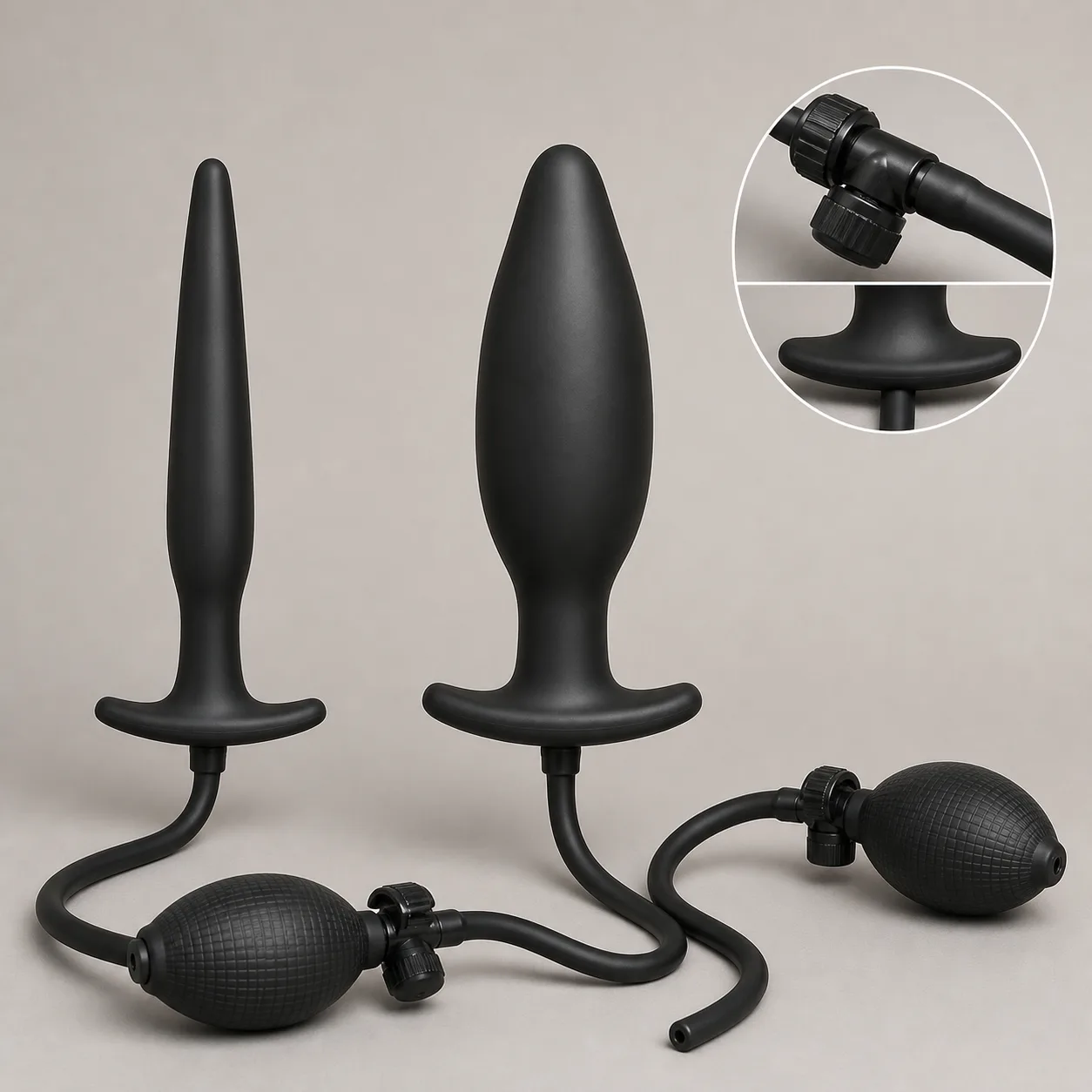 Hand-Pump Inflatable Anal Plug