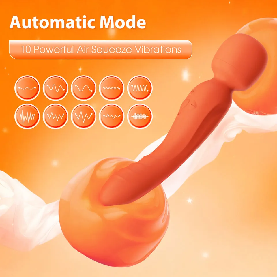 KRSJJ V674 Orange Dual-Sided App Vibrator with 10 Modes - Image 3