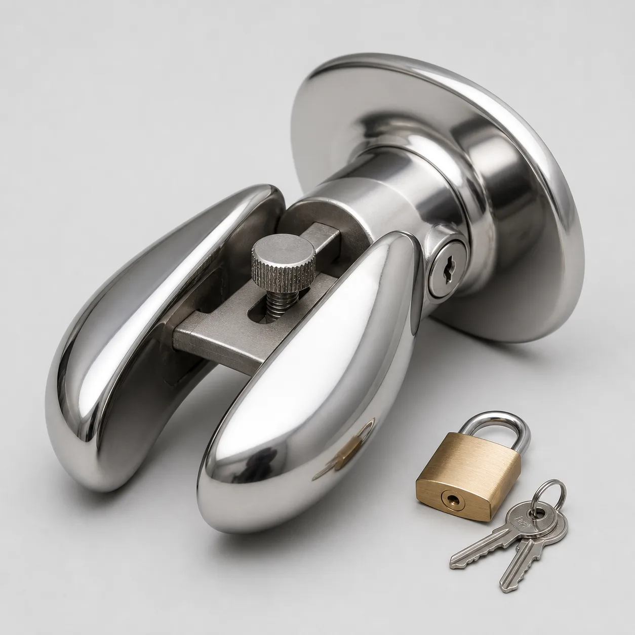 Lock-Controlled Adjustable-Arm Metal Plug