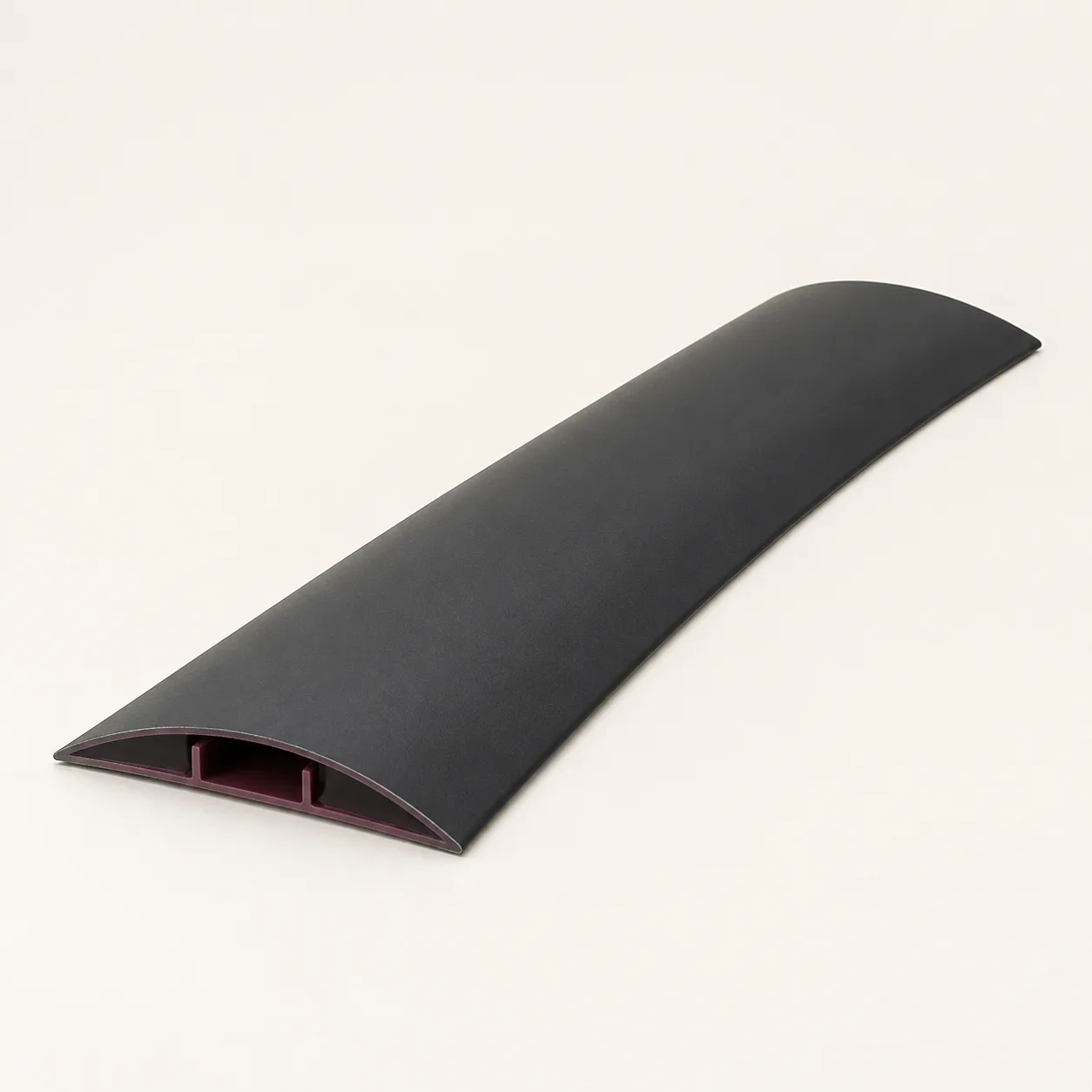 Low-Profile Care-Station Floor Cable Cover with Center Channel
