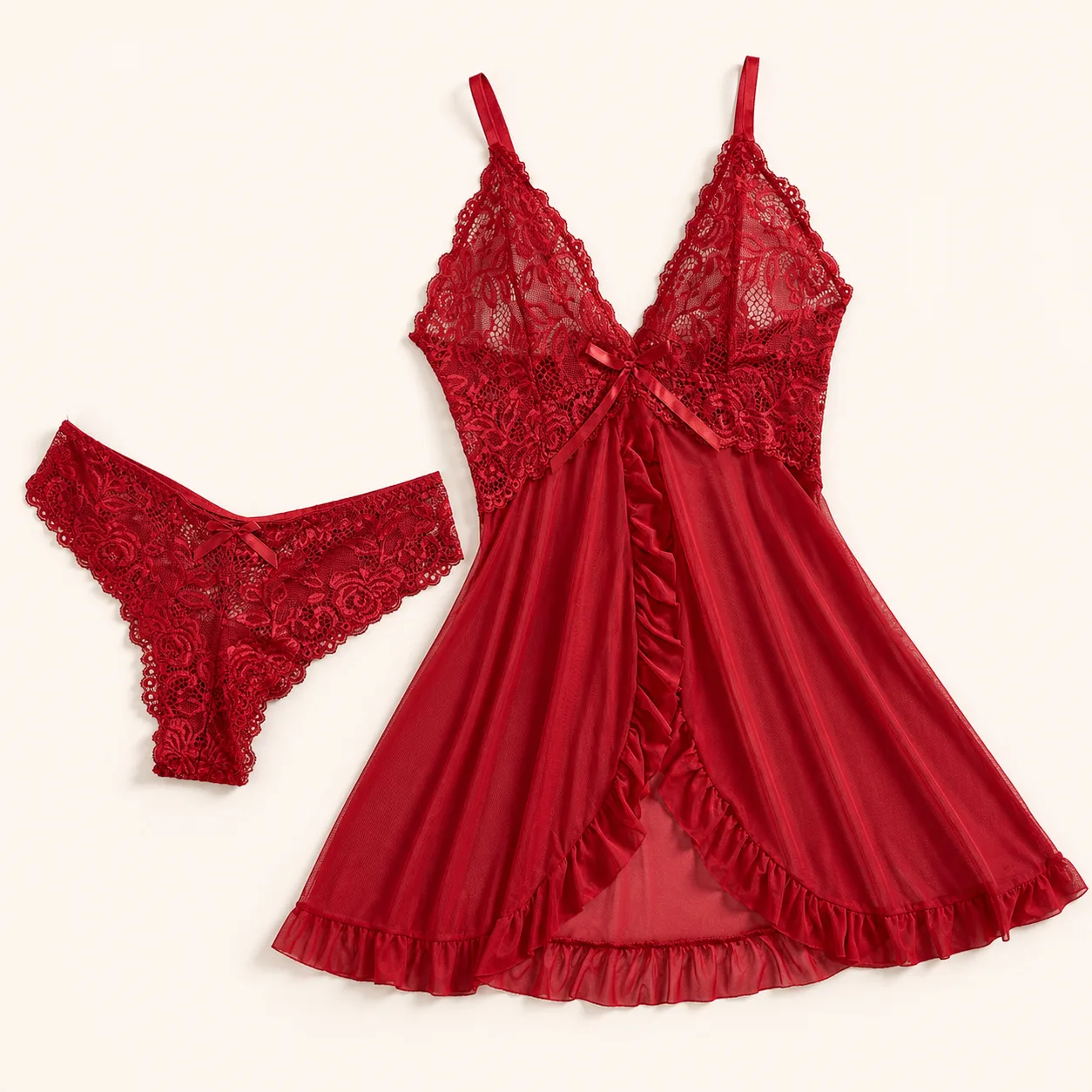 LY88 Floral Lace Bodysuit Dress: S-3XL, Four Colors