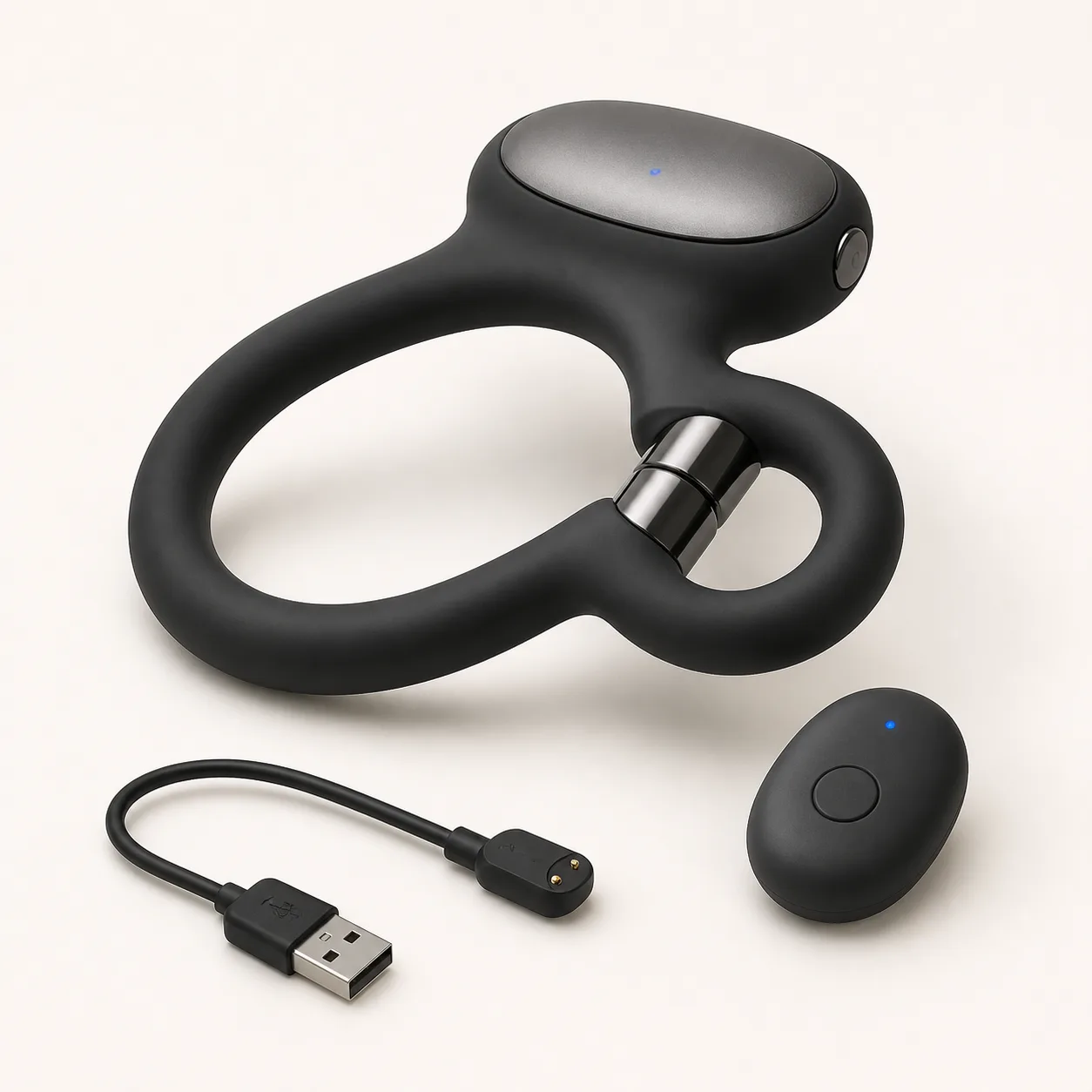 Magnetic-Latch Dual-Loop Remote Vibrating Ring