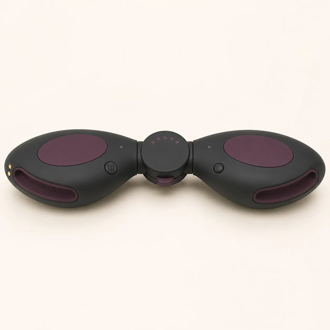 Mirrored Twin-Rocker Couples Vibrator with Five-Stop Center Hinge