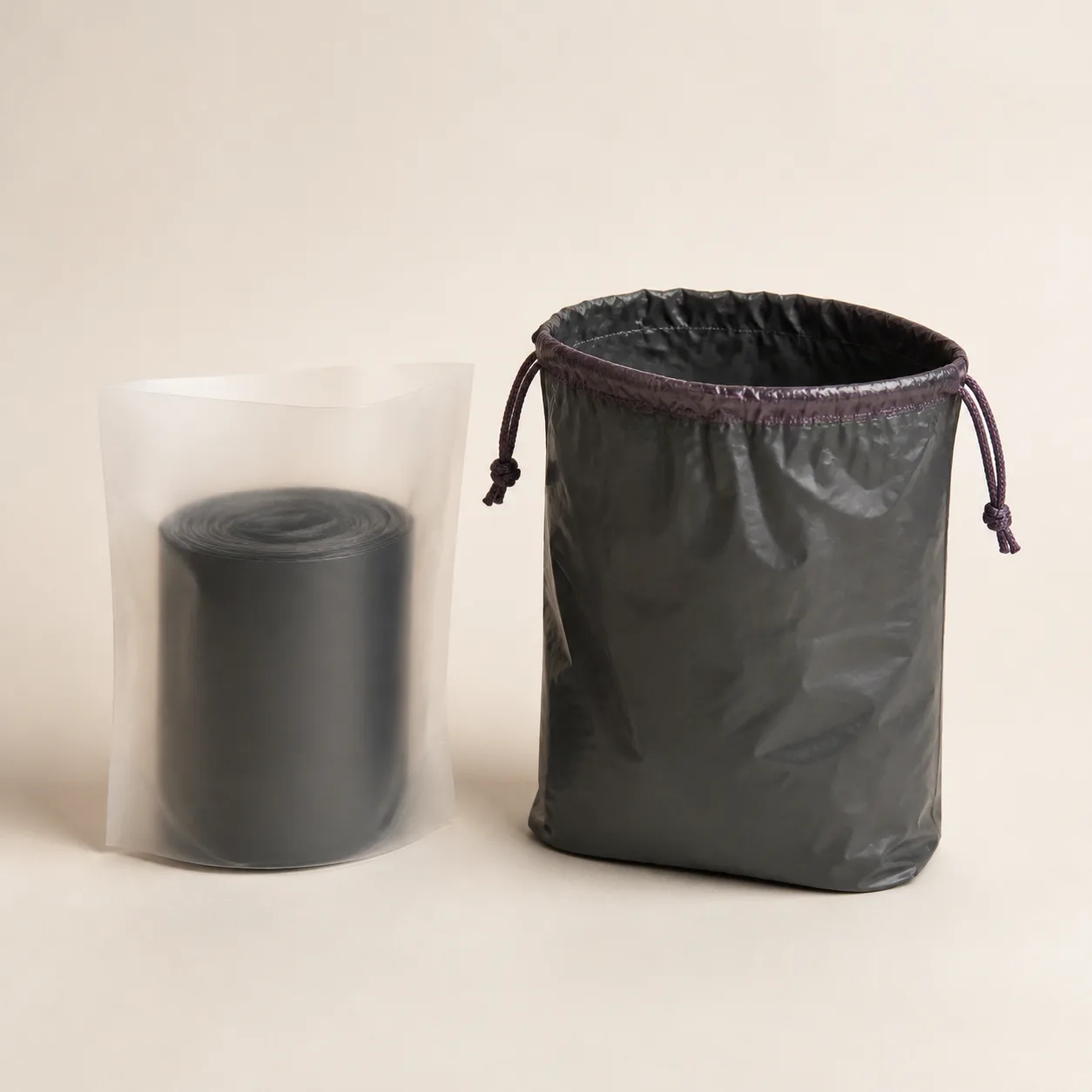 Opaque Drawstring Care-Waste Liners, 20-Pack