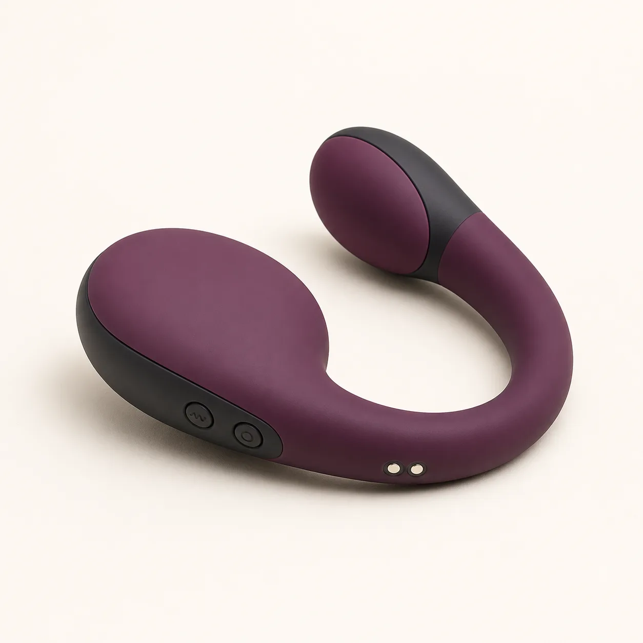 Open U-Bridge External Male Vibrator with Dual Contact Pods