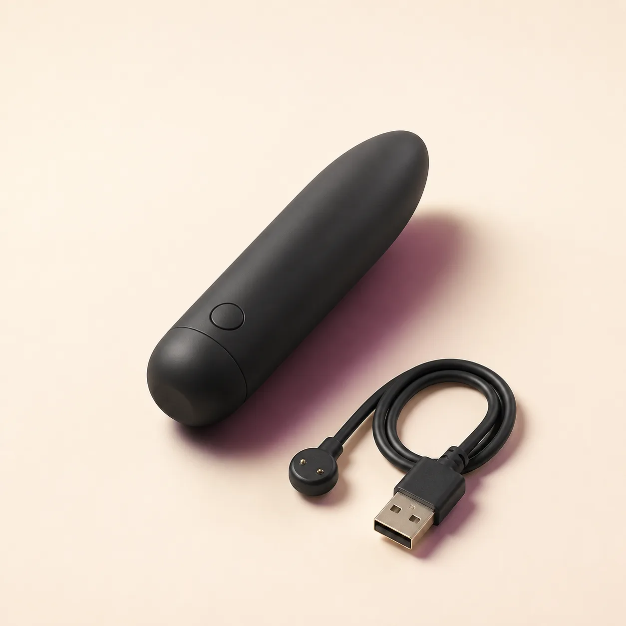 Palm-Size Matte Rechargeable Bullet Vibrator