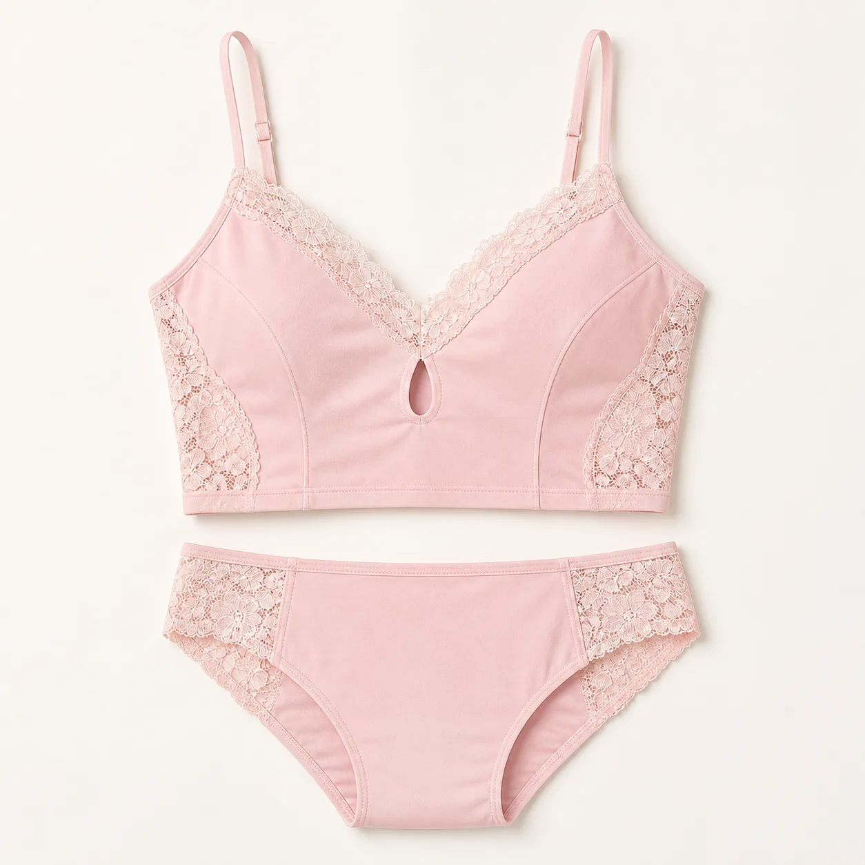 Shangyou Four-Colour Lace-Trim Camisole and Thong Set