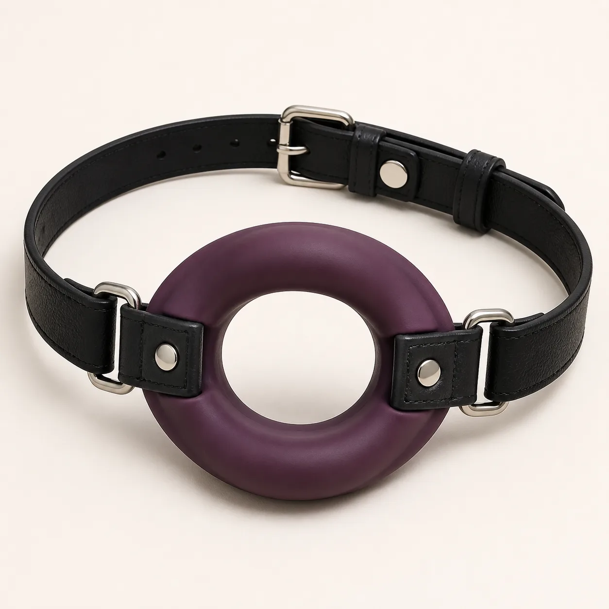 Plum-Cushion Open-Ring Gag