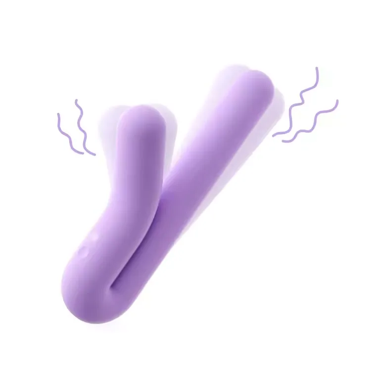 Purple Twin-Arm Rechargeable Rabbit Vibrator