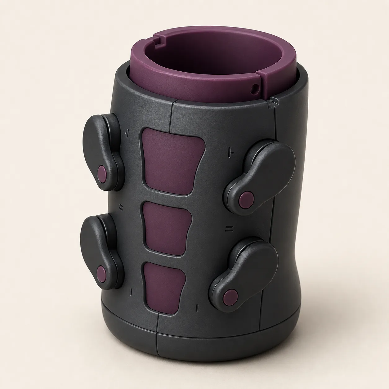 Quad-Cam Three-Zone Compression Stroker with Reversible Open-End Liner