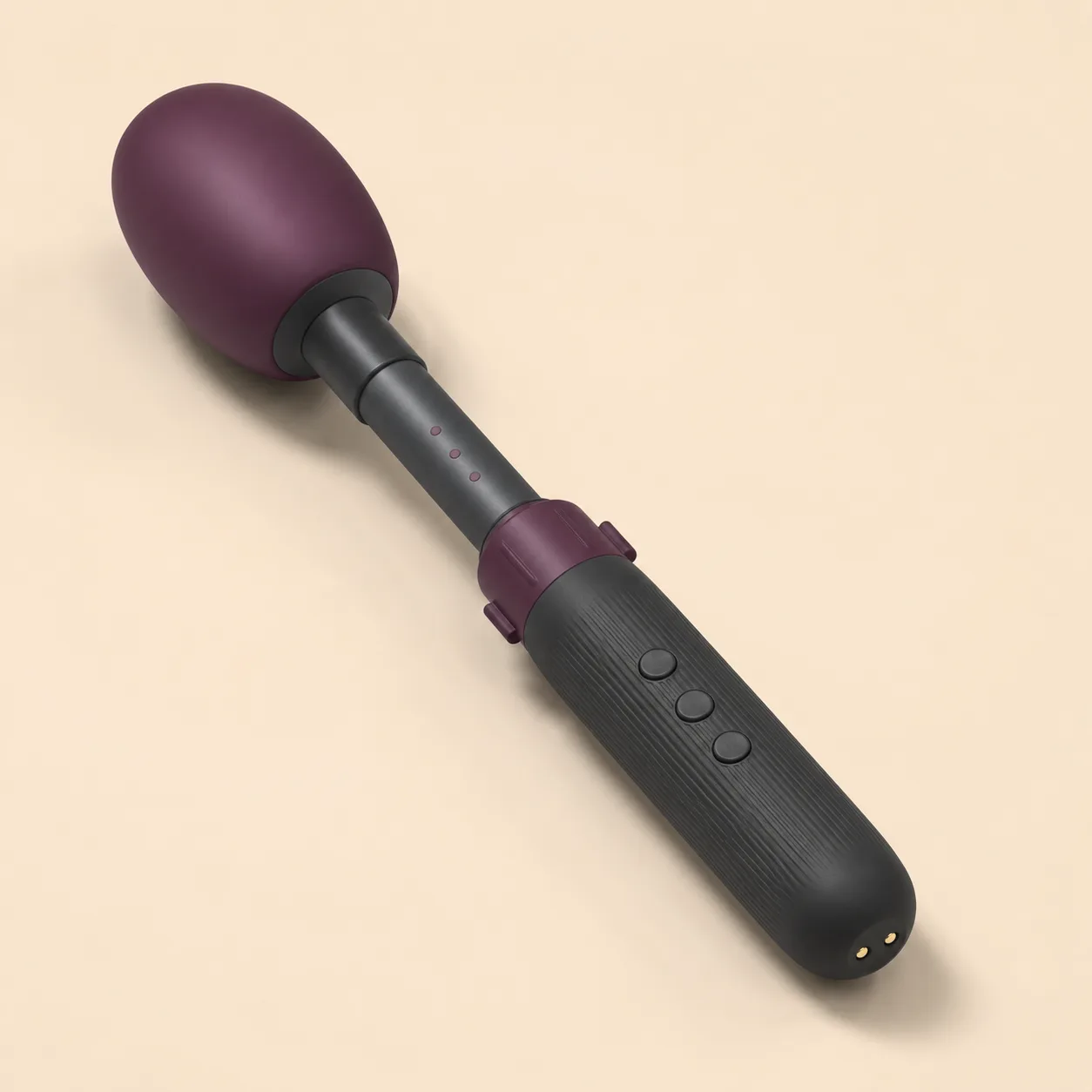 Quarter-Turn Three-Length Telescoping Handle Wand with Fixed Broad Dome Head