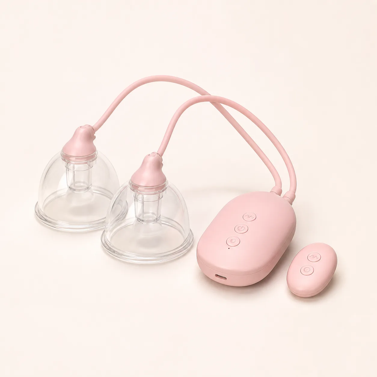 Remote Dual-Cup Nipple Suction Vibrator