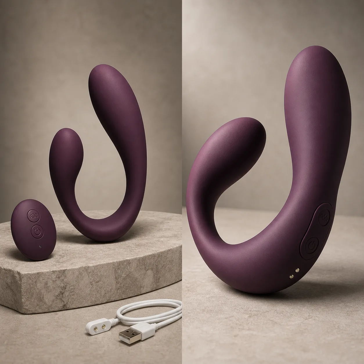 Remote Strapless Double-Ended Couples Vibrator