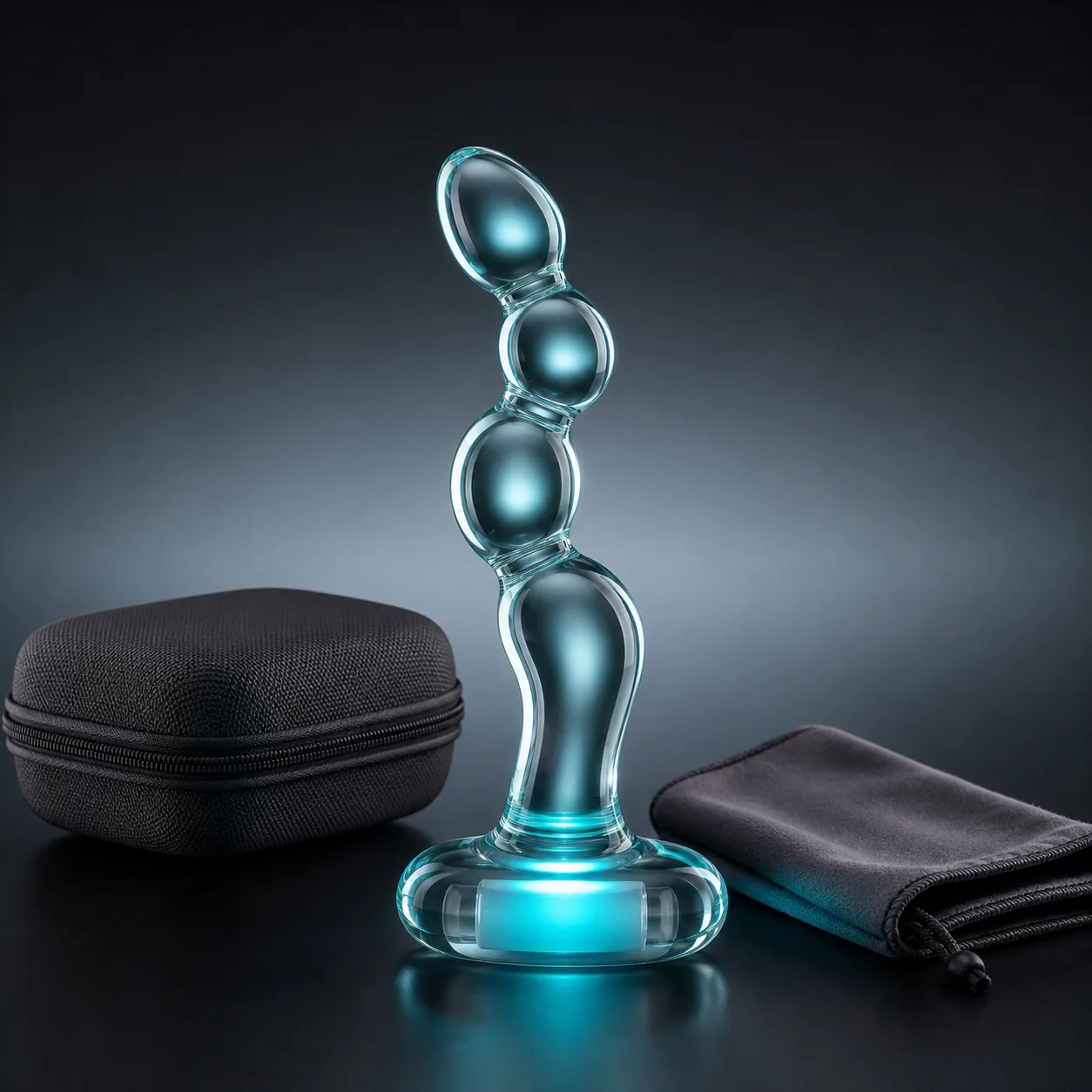 Seahorse-Curve Illuminated Glass Bead Plug