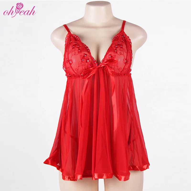 Ohyeah E2073 Embroidered Lace Mesh Babydoll - Image 6