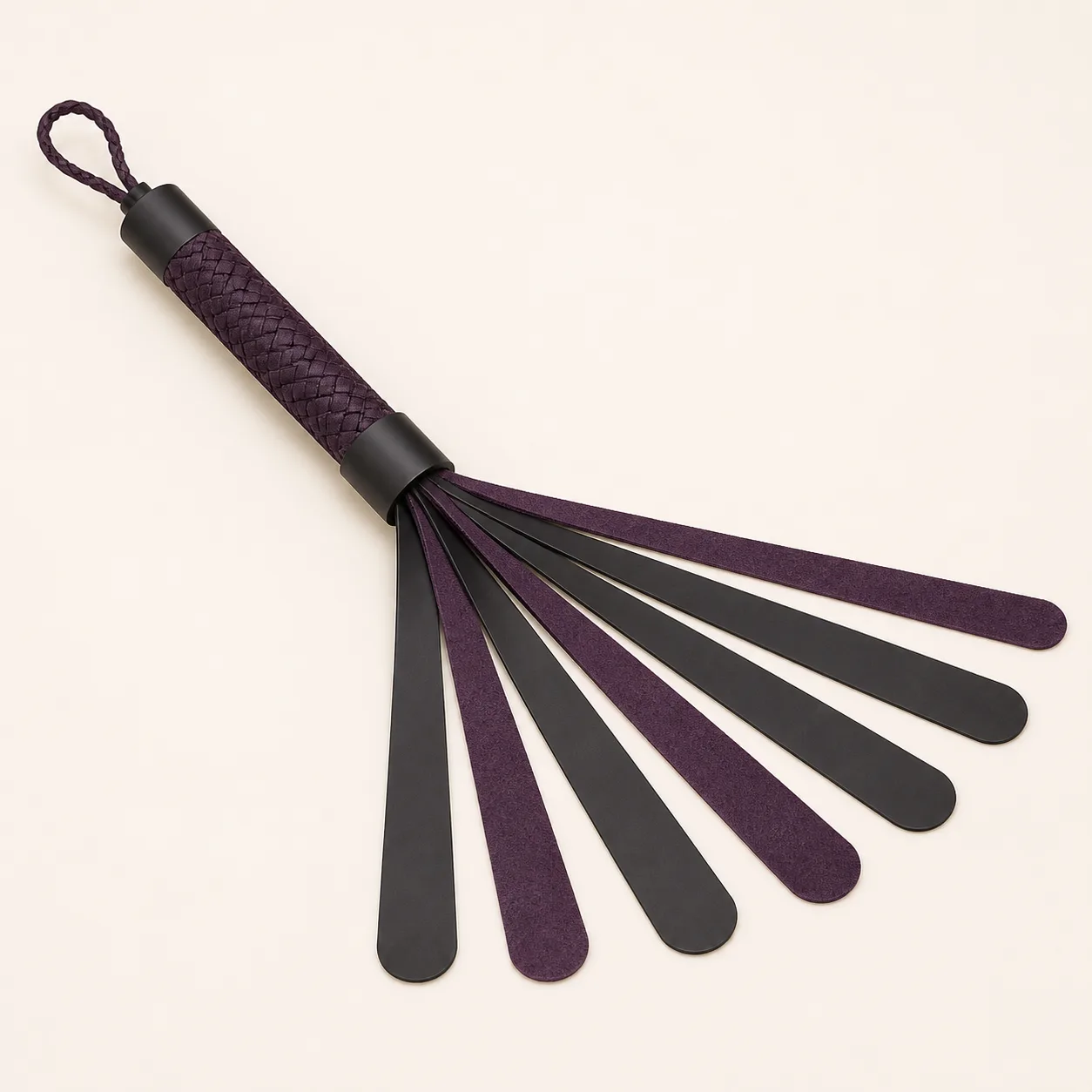 Seven-Fall Twin-Texture Sensory Flogger