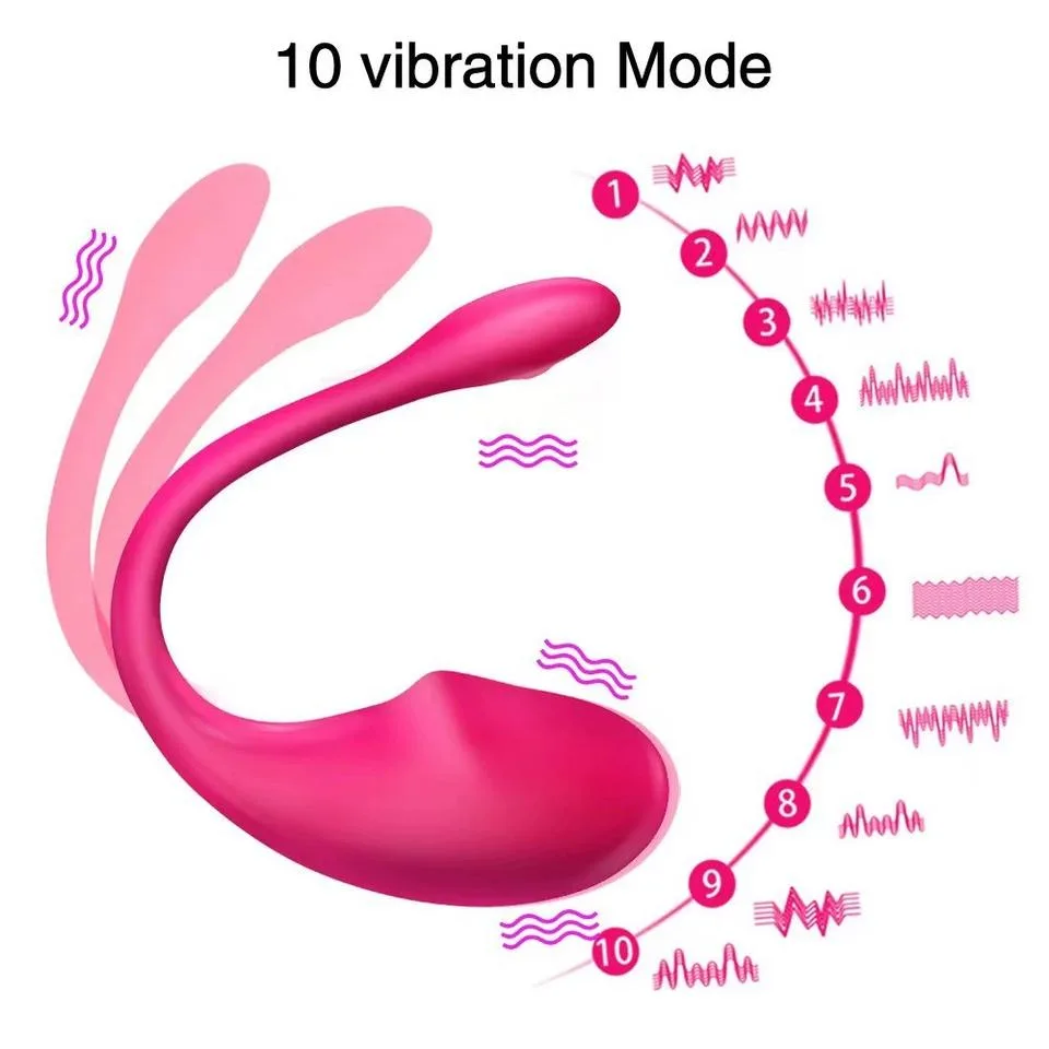 SF027 App-Controlled U-Shaped Wearable Vibrator - Pink or Purple - Image 3